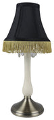 Perlina Accent Lamp, Antique Brass and Cream Base with Crystal Accent