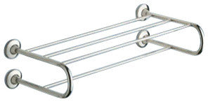 Polished Chrome Towel Shelf With Towel Bar