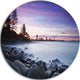 Rocky Burleigh Point In Blue, Seascape Round Wall Art, 36"