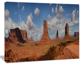 Monument Valley Mountains, Landscape Canvas Art Print, 40"x30"
