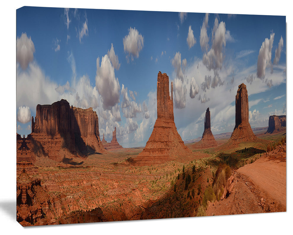 Monument Valley Mountains, Landscape Canvas Art Print, 40"x30"