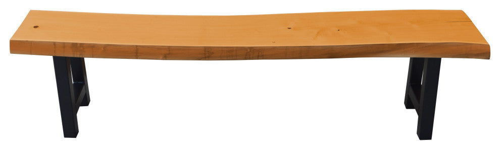 Live Edge Locust Ridgemont Bench, Natural Stain, 6 Foot
