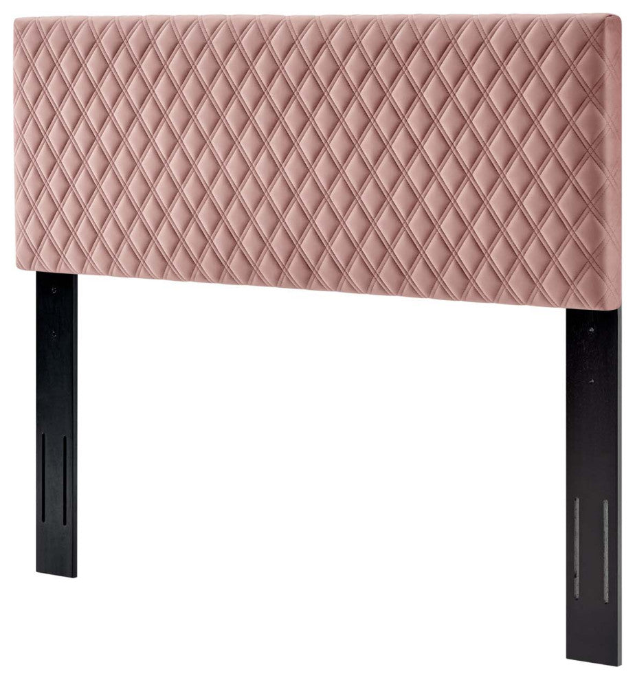 Headboard, King Size, Velvet, Pink, Modern Contemporary, Bedroom Master Suite