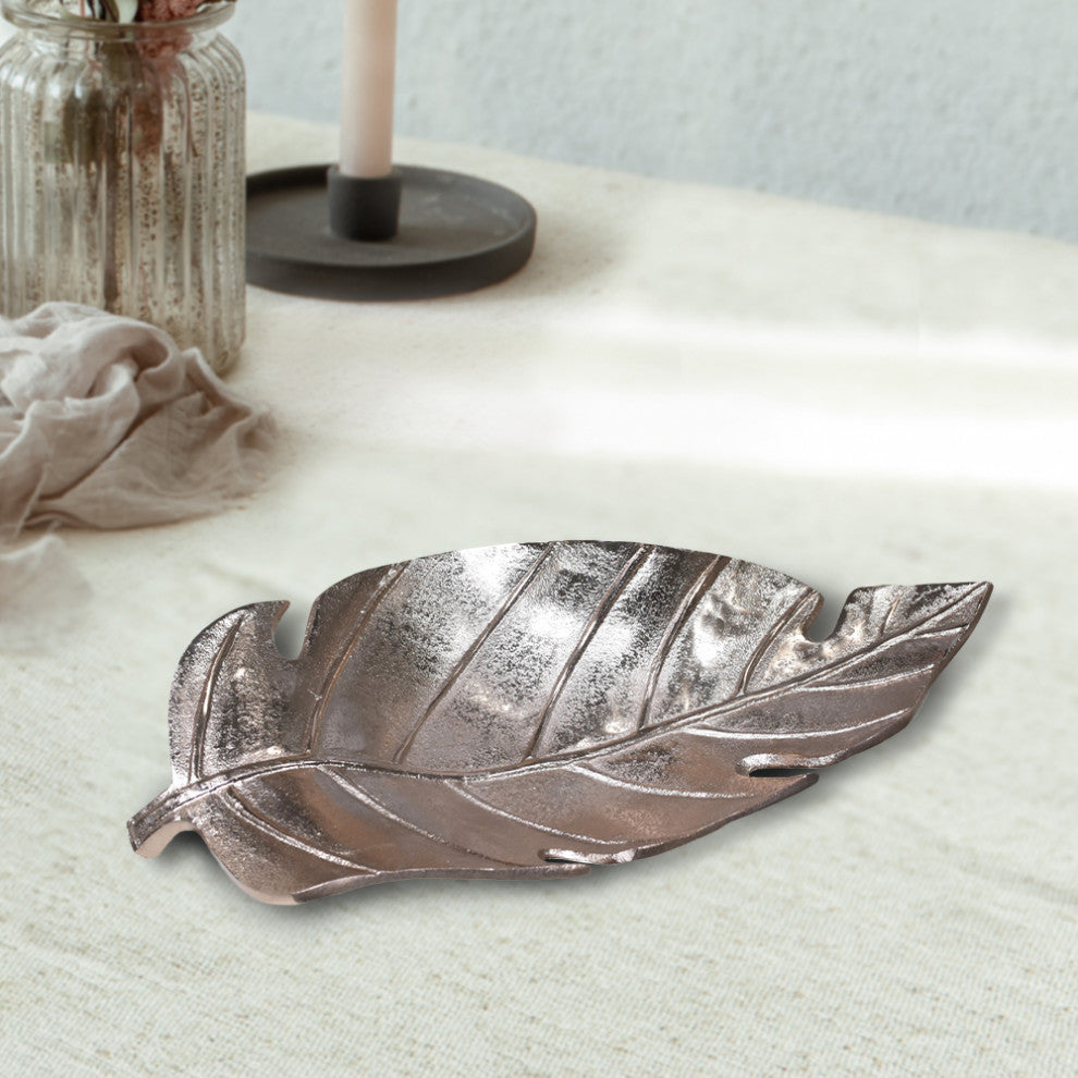 Handmade Decorative Aluminium Tray, Bronze Color Coated