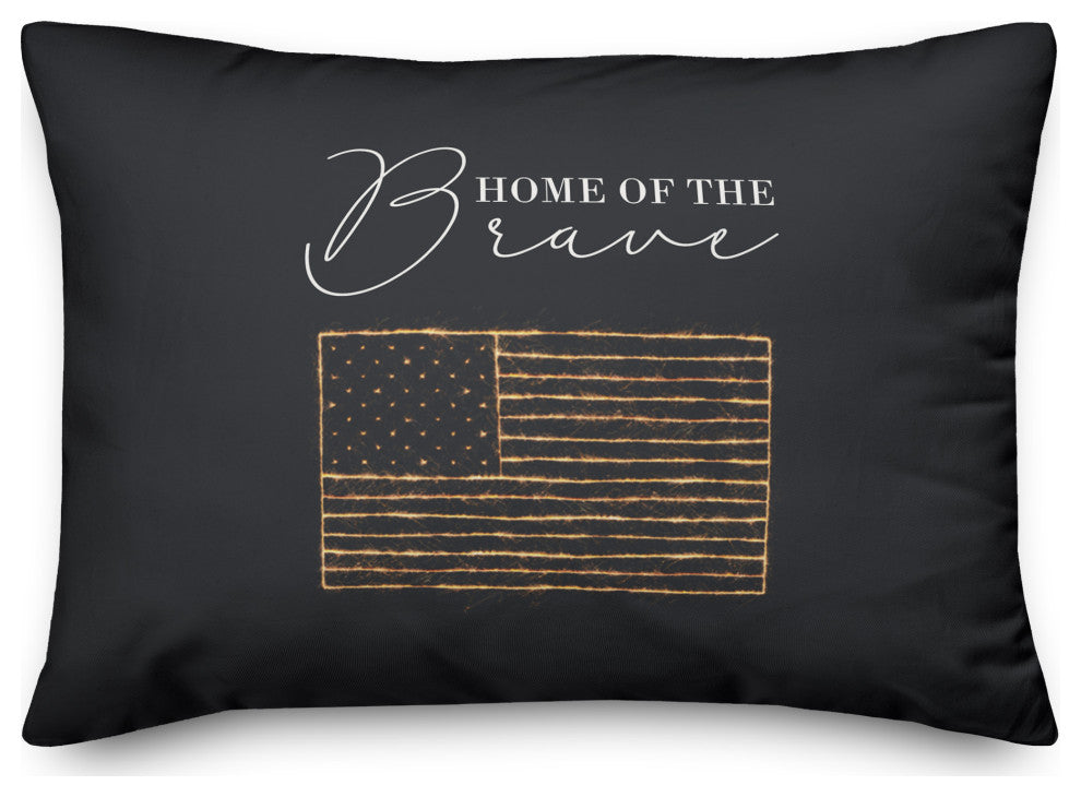 Home of the Brave 14"x20" Spun Poly Pillow