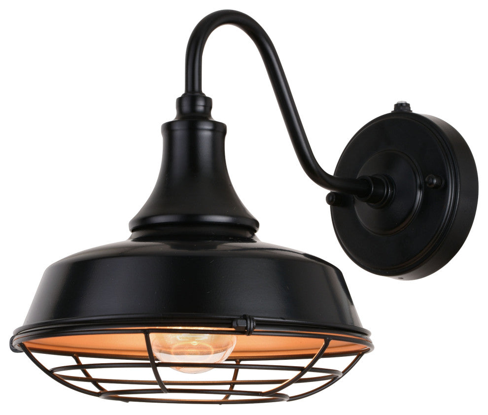 Dorado 9" Outdoor Cage Wall Light Dark Bronze and Light Gold
