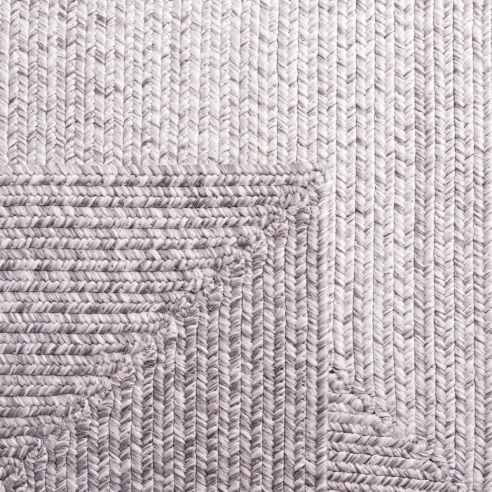 Safavieh Braided BRA220 Rug Machine-Washable, Grey, 9' Square