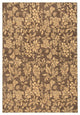 Floral Classic Pewter Tibetan Rug, 3'x3'