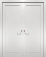 French Double Doors & Hardware | Quadro 4111 White Ash | Bedroom Hall Panel, 60"