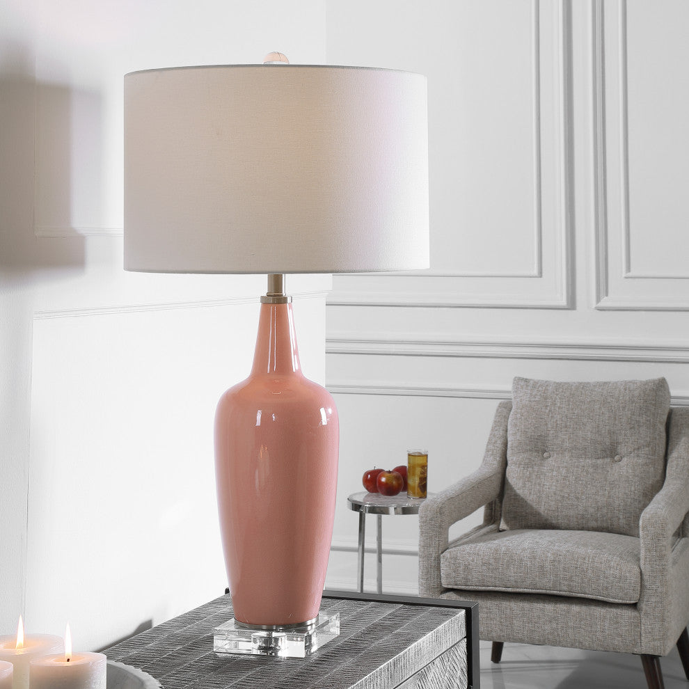 Uttermost 28369-1 Anastasia Light Pink Table Lamp