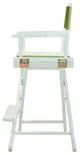 024" Director's Chair White Frame-Lime Green Canvas