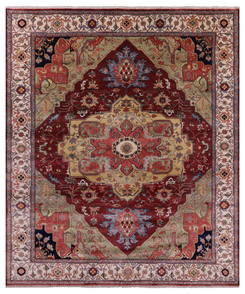 Handmade Persian Fine Serapi Wool Rug 8' 0" X 9' 10" - Q14690