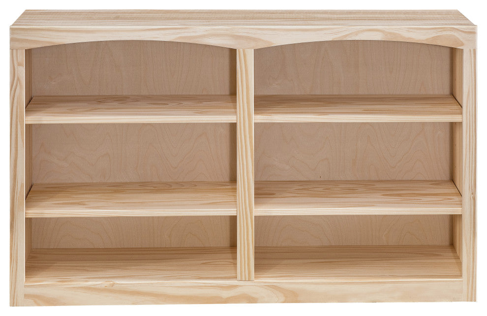 Solid Wood Bookcase, 30"x48", Unfinished