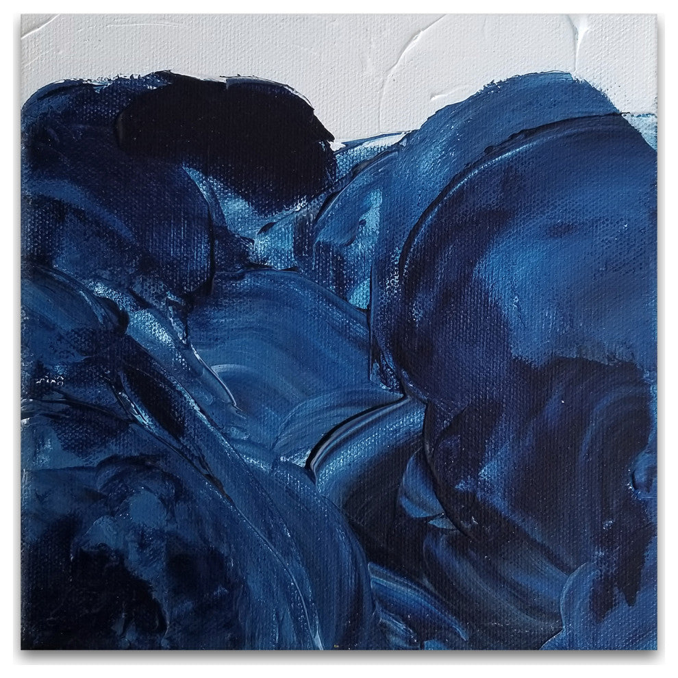 Deep Bubble Blues' Wrapped Canvas Wall Art by Karen Moehr