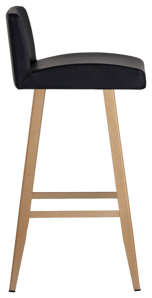 Dani Counter Stool, Gold, Antique Black
