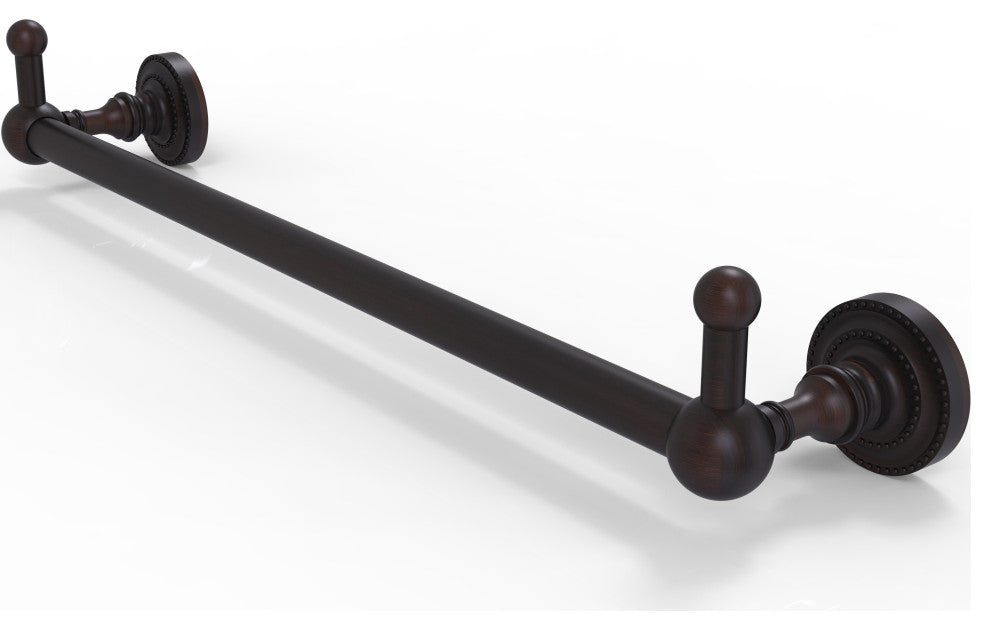 Dottingham 30" Towel Bar with Integrated Hooks, Venetian Bronze