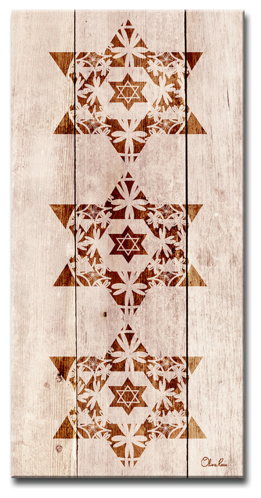 Ready2HangArt Inspirational 'Star of David X' Wrapped Canvas Wall Art