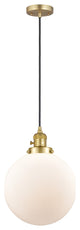 Innovations 201CSW-SG-G201-10-LED Beacon 1 Light Pendant, Switch, Satin Gold