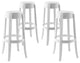 Modern White Casper Bar Stool Set of 4