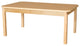 Rectangle High Pressure Laminate Table with Hardwood Legs, 18"