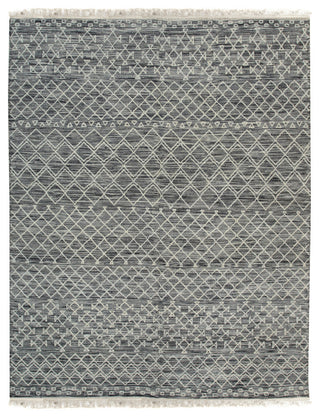 EORC Black Handwoven Wool Punja Kilim Rug 2' x 6'