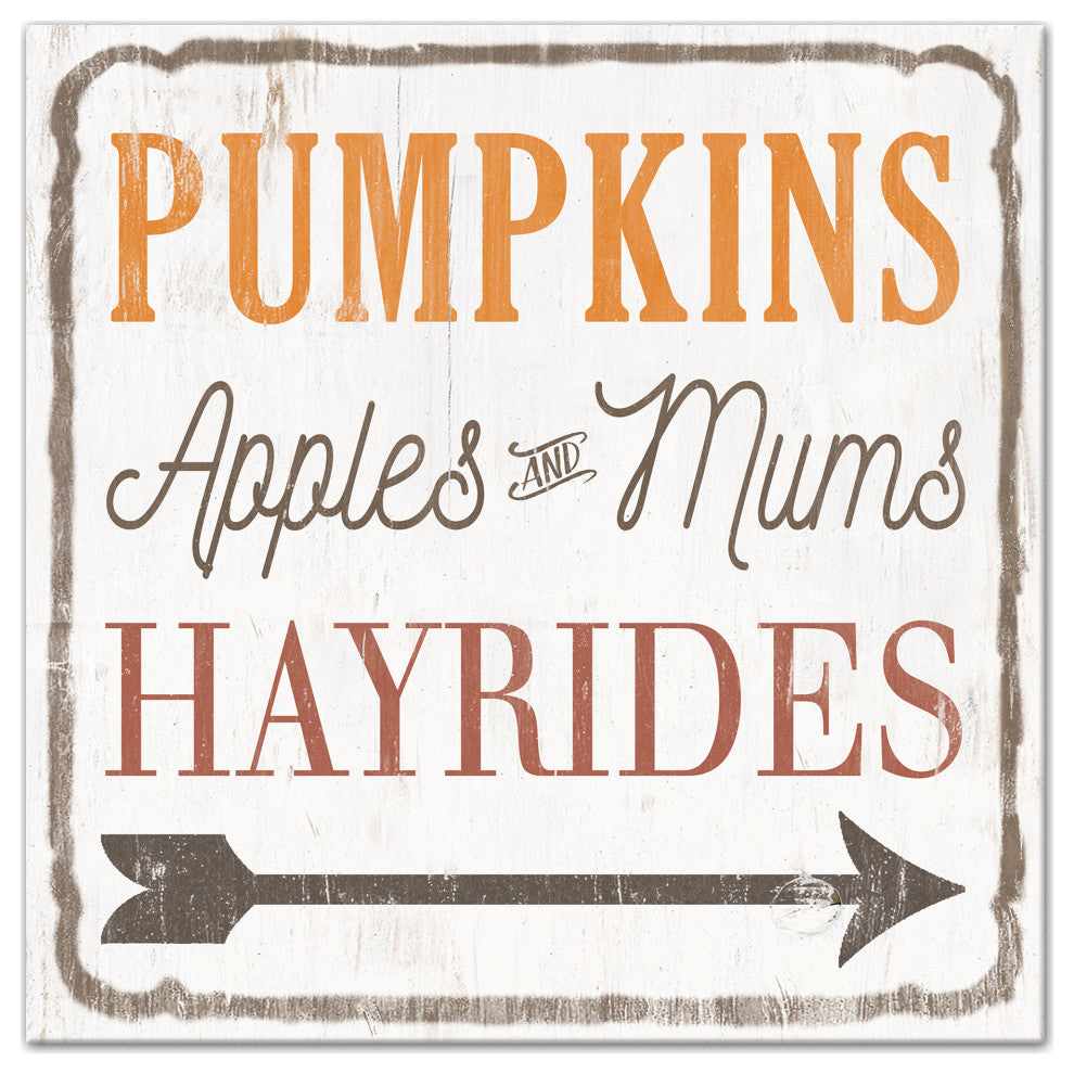 Fall This Way 12x12 Canvas Wall Art