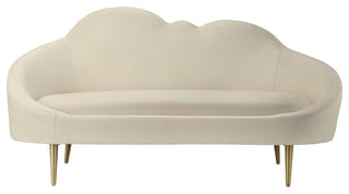 TOV Furniture Cloud Cream Velvet Settee