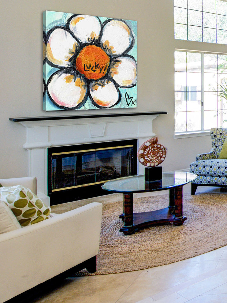 "Lucky Flower" Painting Print on Canvas by Tori Campisi