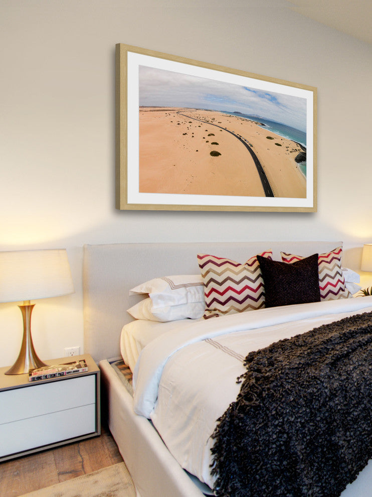 "Beach Highway" Framed Print by Karolis Janulis