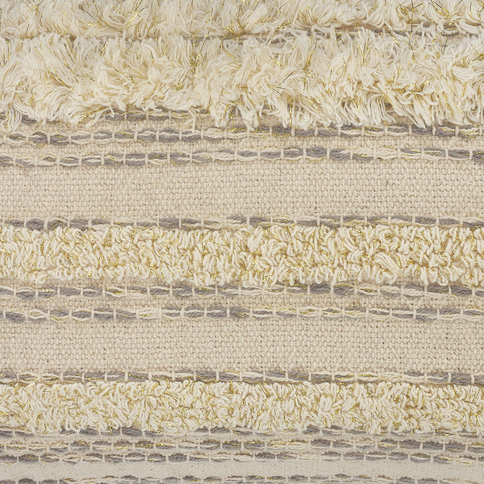 Gold Thread Luxury Throw Pillow