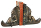 Hand-Painted Chief Canoe Bookends