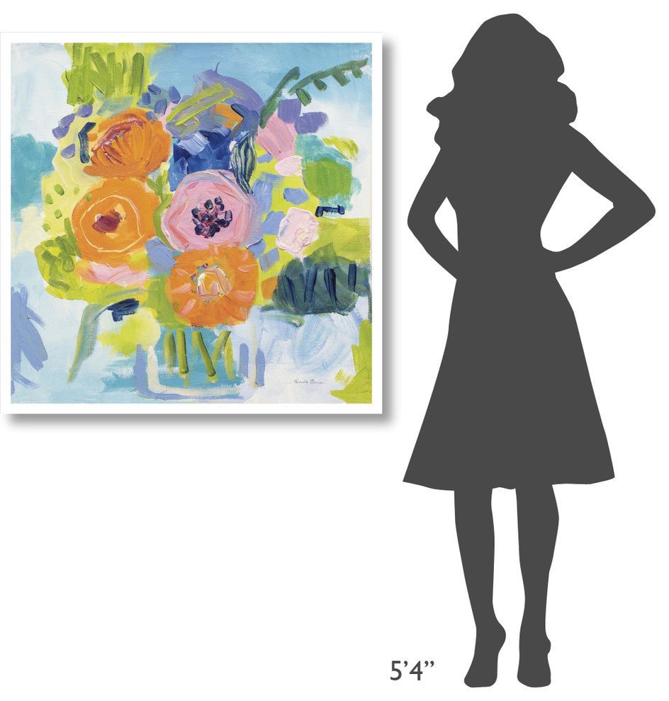 "Summer Bouquet" Digital Paper Print by Farida Zaman, 38"x38"