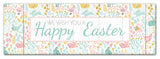 Happy Easter Whimsy Pattern 12x36 Canvas Wall Art