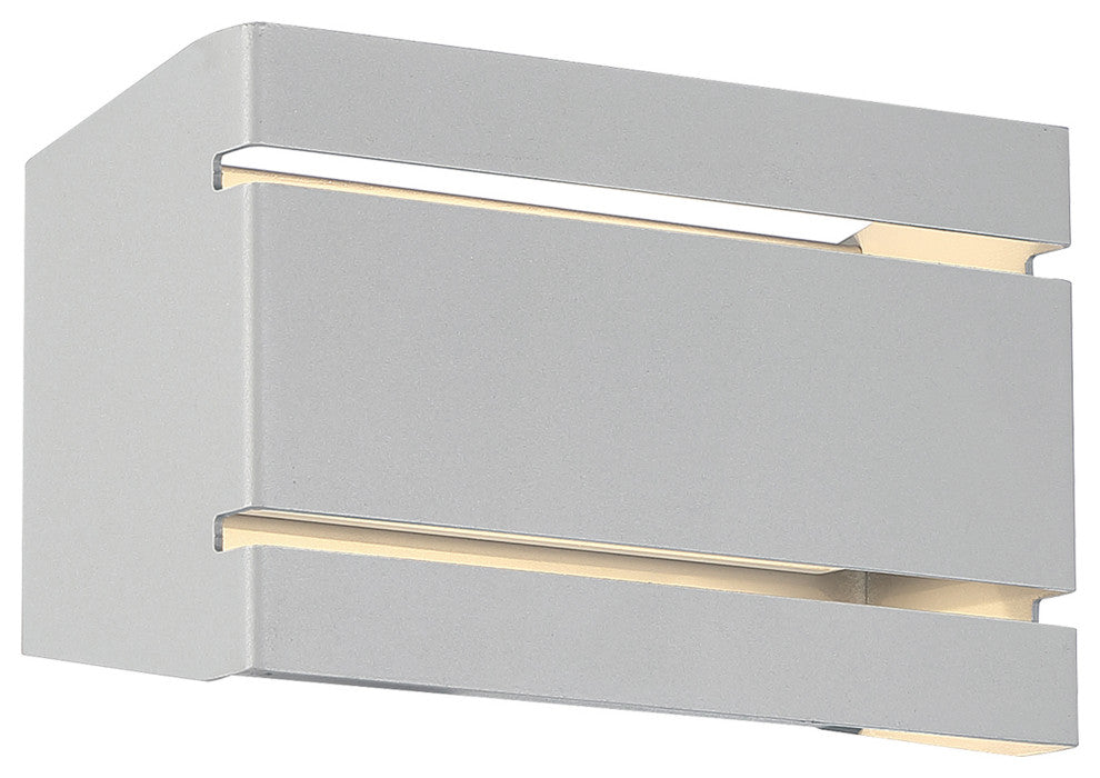 La Vida Bi-Directional Wide Outdoor LED Wall Mount, Satin