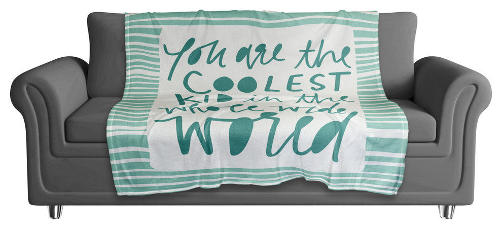 You Are the Coolest Kid - Green 50x60 Coral Fleece Blanket