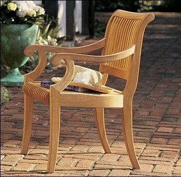 5-Piece Teak Set, 69" Warwick Table, 4 Giva Chairs, Sunbrella Cushion, Walnut