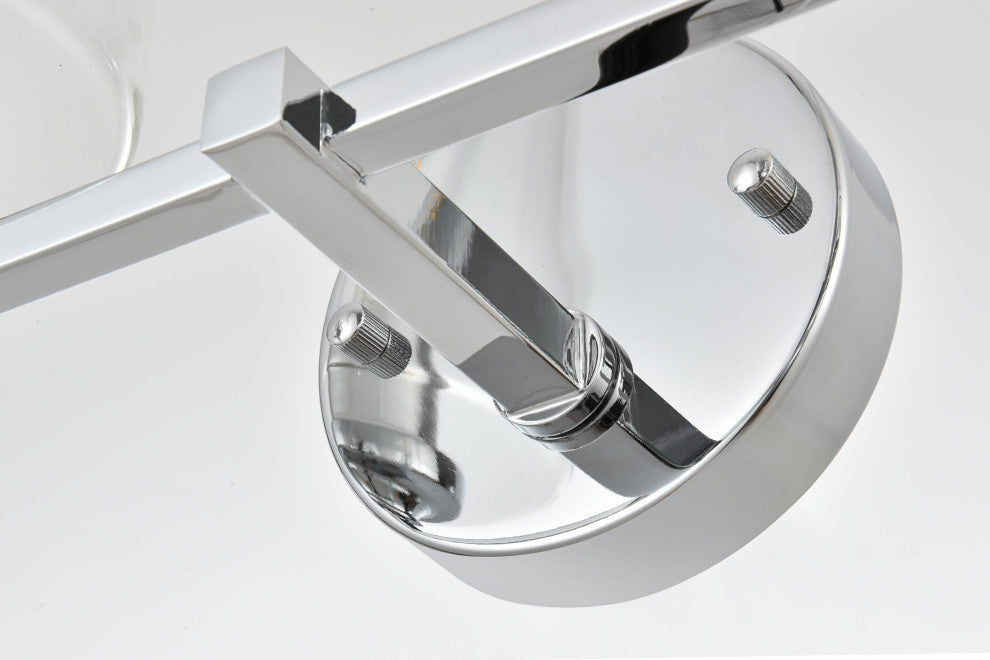 4 Light Chrome And Clear Bath Sconce