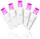35 5Mm Pink LED Light String 4" Spacing On White Wire
