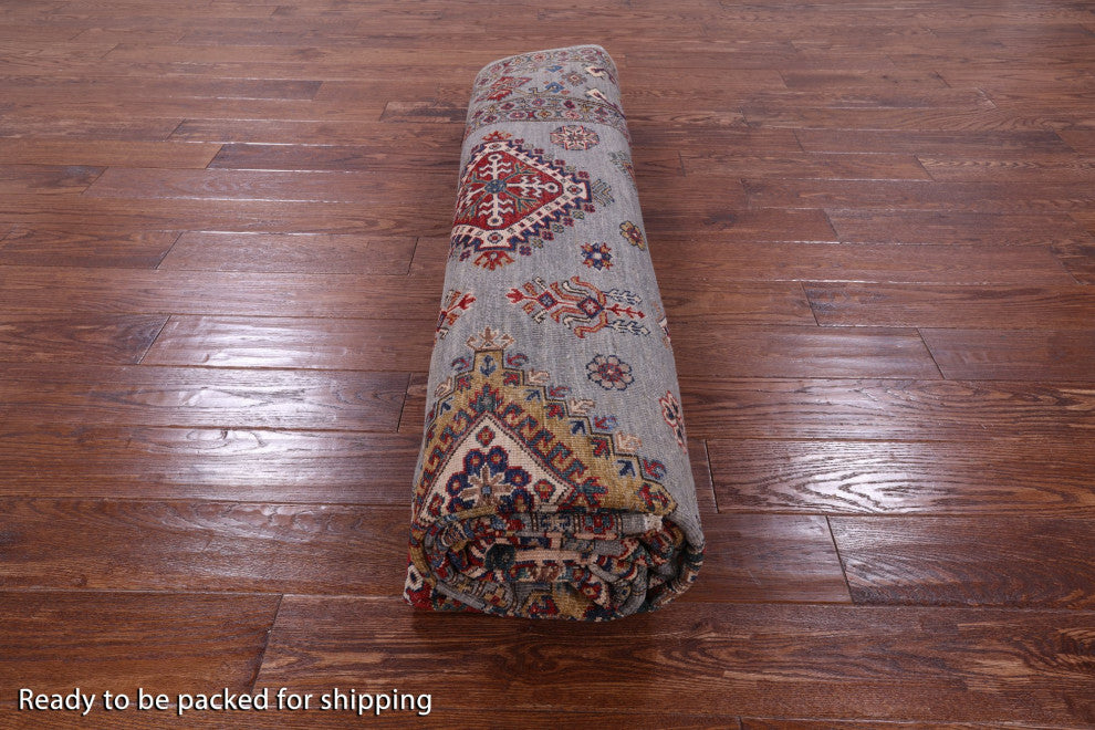 8' 10" X 11' 5" Super Kazak Hand Knotted Wool Rug Q9508