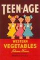 Teen - Age Western Vegetables- Gallery Wrapped Canvas Art 28" x 42"