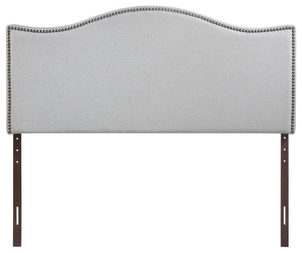 Curl Full Nailhead Upholstered Headboard