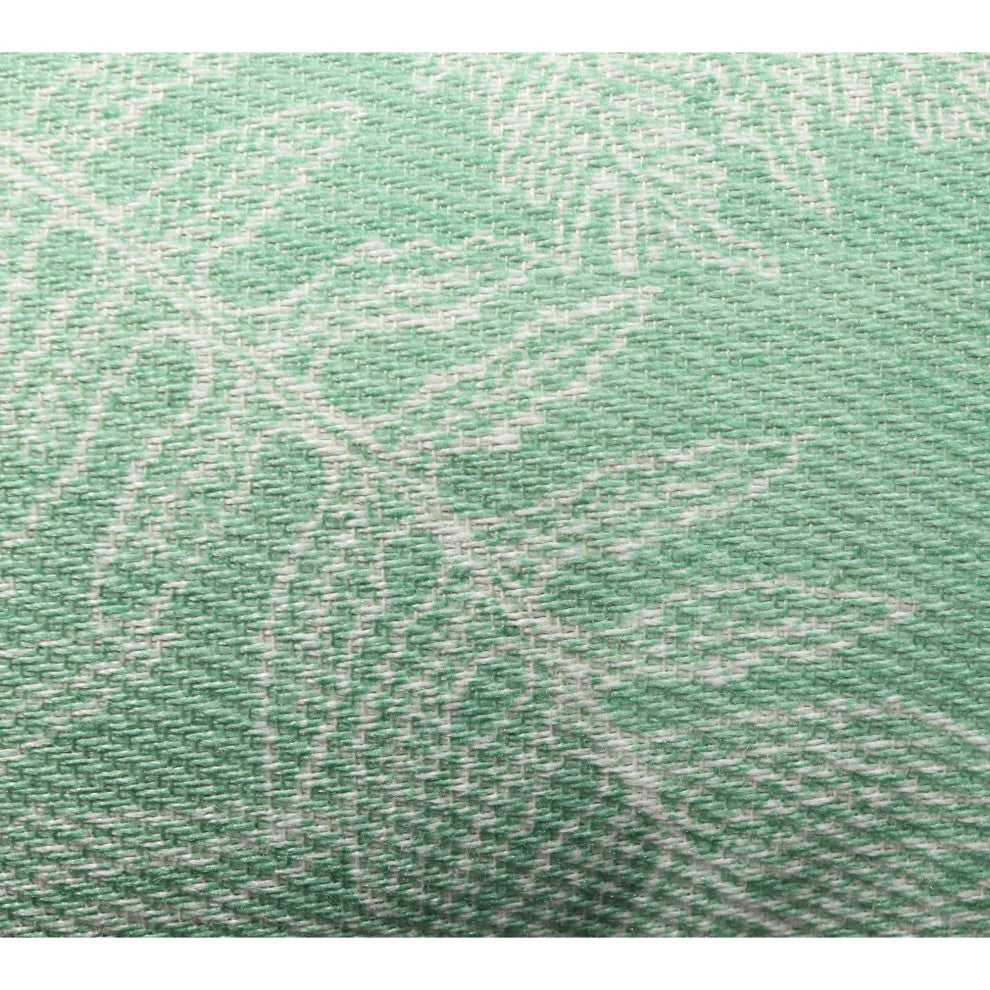 Beige Machine Woven with Tassels Cornelia Throw Pillow, 16" x 26"