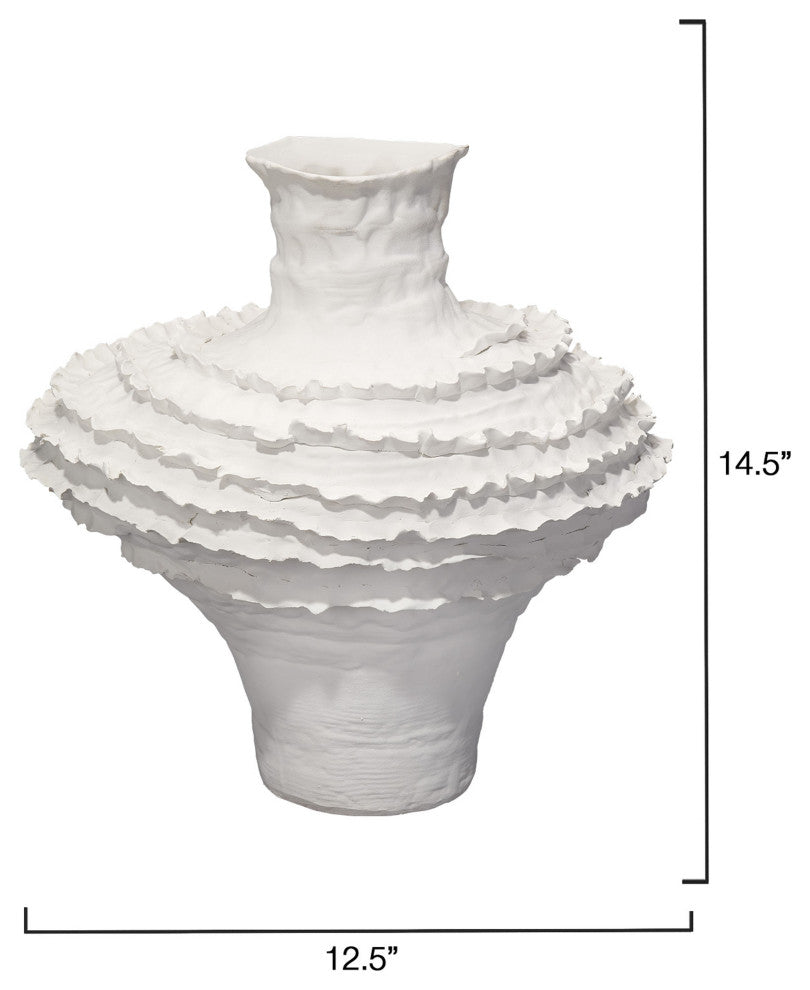 Ruffle Ceramic Decorative Vase