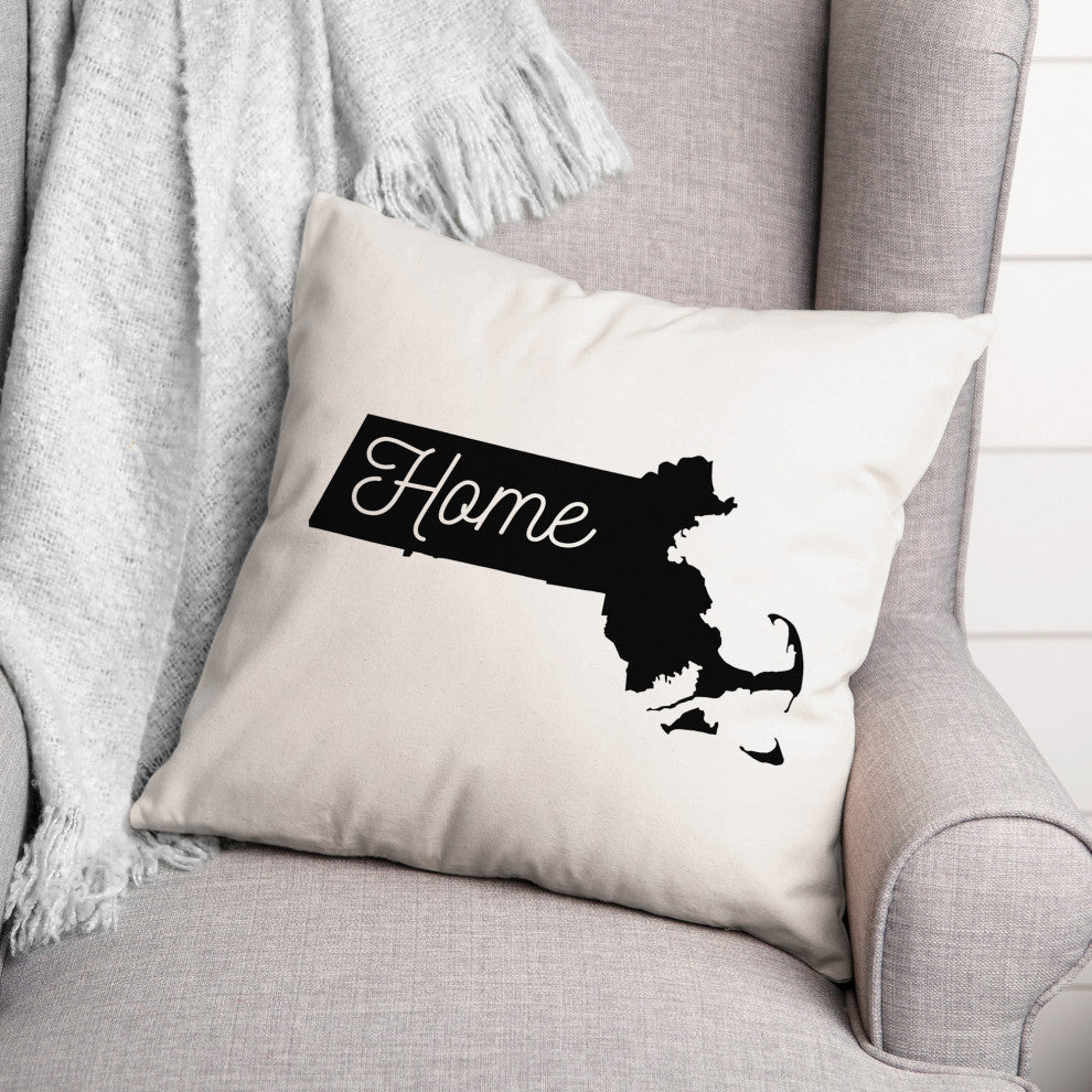 Massachusetts Home 18x18 Spun Poly Pillow