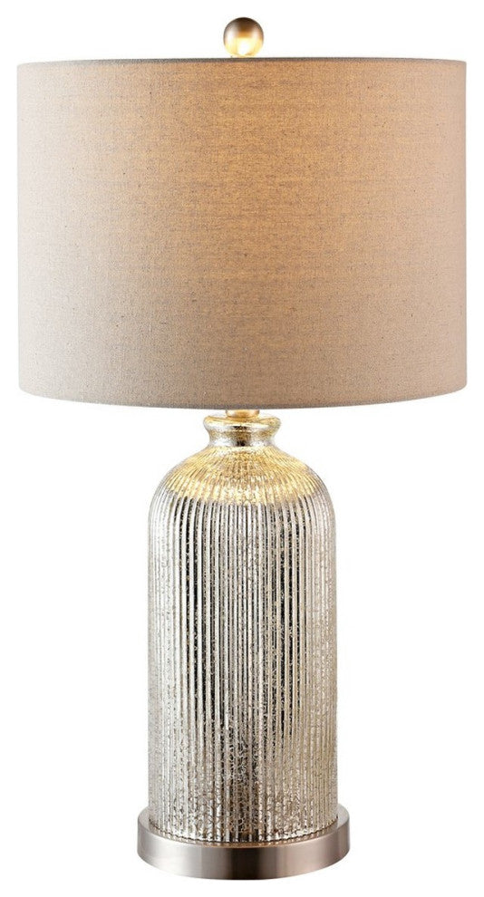 Safavieh Ashson Table Lamp Set of 2 Silver/Ivory