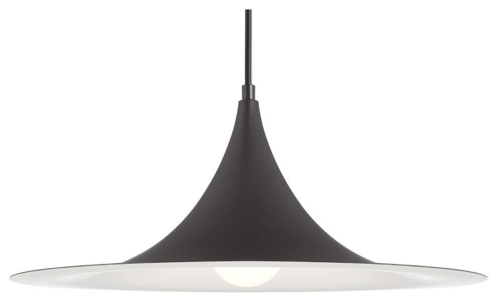Costa LED Pendant, Replaceable LED, Matte Black, 19in
