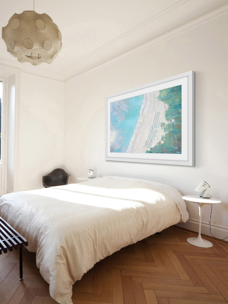 "Coastal Sand" Framed Painting Print, 24"x16"