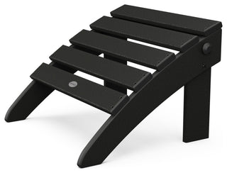 Polywood Classic Folding Ottoman, Black