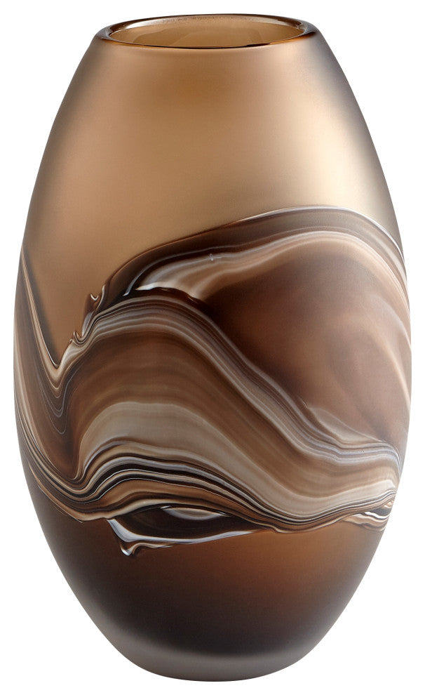 Nina Vase, Amber Swirl, Small