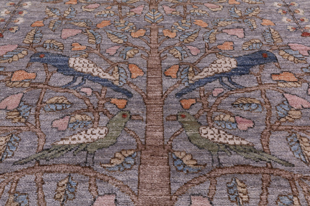8' 11" X 13' 5" Hand-Knotted Persian Tree Of Life Wool Rug Q9584